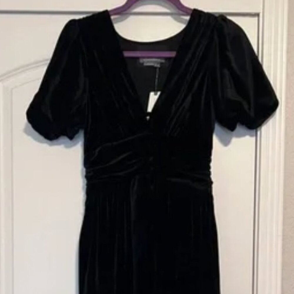 New with tags Anthropologie Katerina Maxi Dress- Black Velvet, Sz 4- Retail $178 - Picture 11 of 12